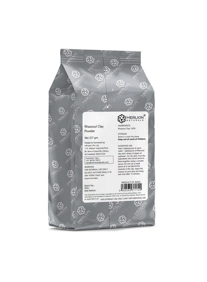MERLION NATURALS Clay Powder; All Natural With Pure Herbs; For Healthy Hair & Skin (Rhassoul Clay) 227G - Image 3