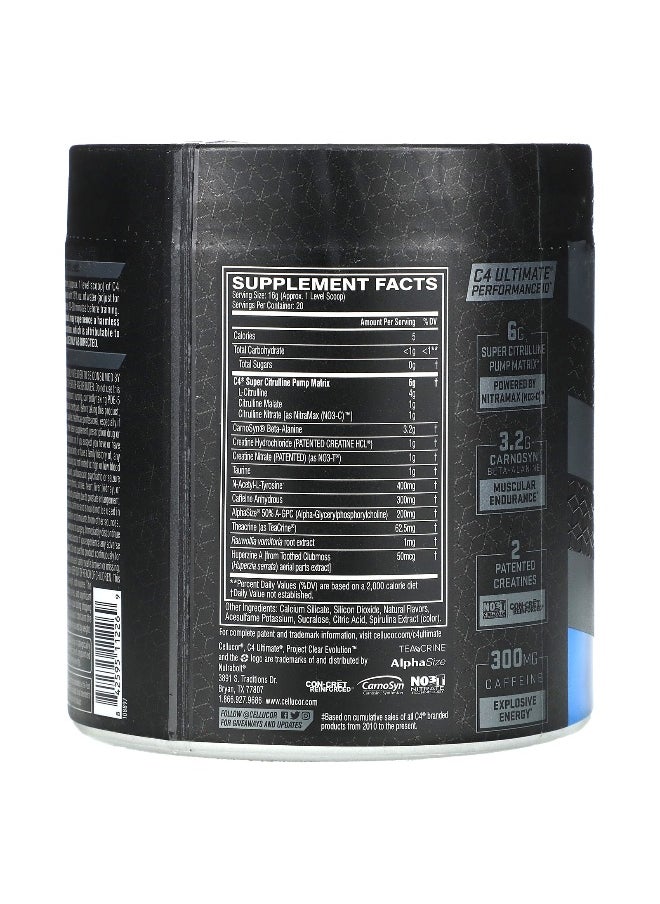 C4  Cellucor C4 / Cellucor, C4 Ultimate, Pre-Workout Performance, Icy Blue Razz, 11.29 oz (320 g)  - Image 2
