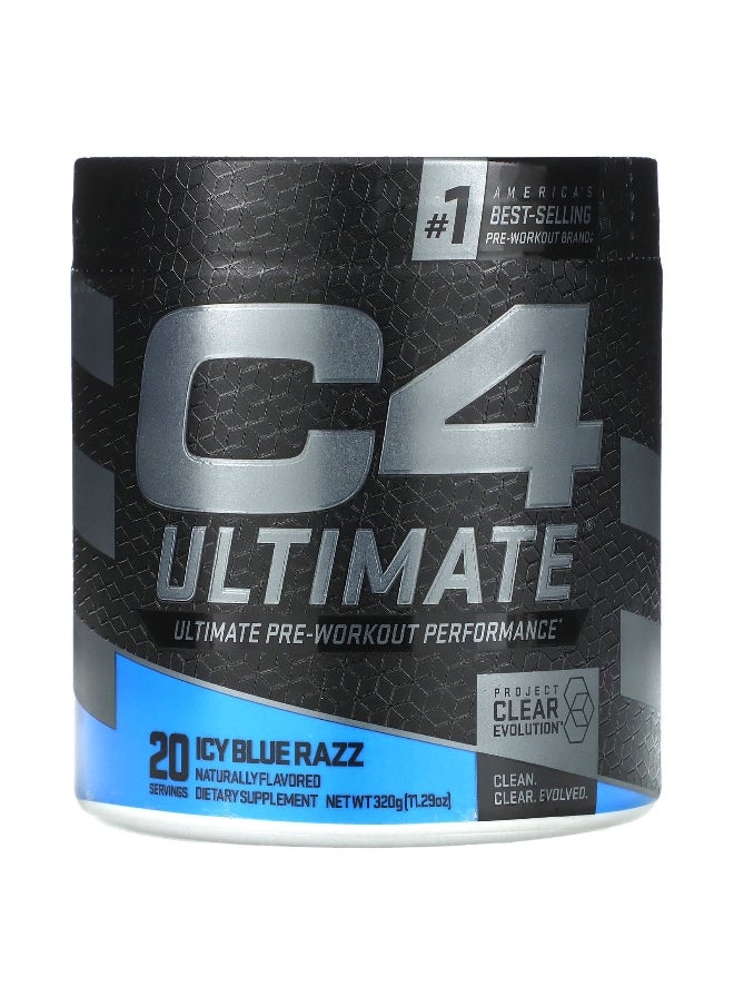 C4  Cellucor C4 / Cellucor, C4 Ultimate, Pre-Workout Performance, Icy Blue Razz, 11.29 oz (320 g)  - Image 1