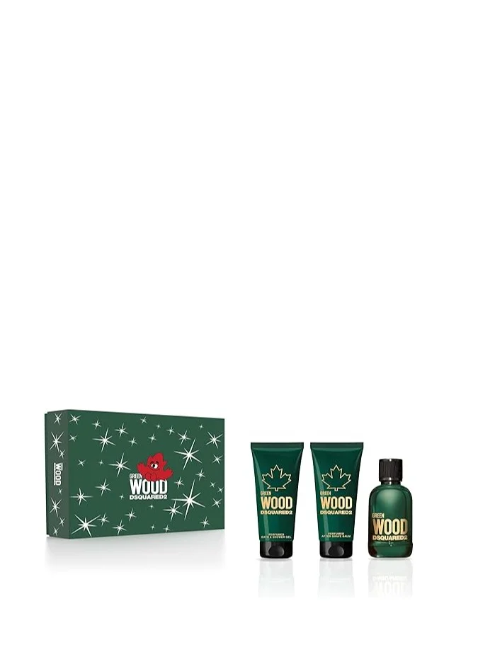 DSQUARED2 Green Wood Pour Homme Edt Natural Spray 100 Ml Gift Set, Savings 29%