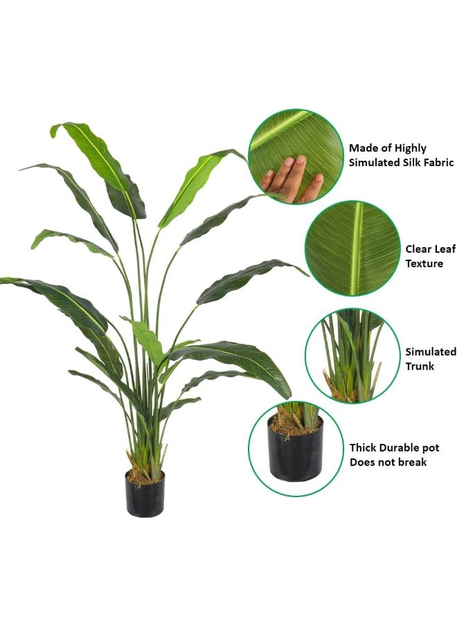 Yatai - YAHOME Artificial Tree, 200cm Tall Bird of Paradise Fake Plants with Plastic Pot, Faux Tropical Palm Tree Large Plant, UV-Resistant & Maintenance-Free & Hassle-Free Faux Plants for Home Event Decor - Image 1