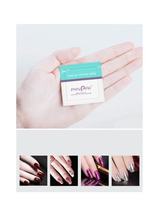 Pinpai مزيل طلاء أظافر جل شفاف مكون من 200 قطعة - Image 4