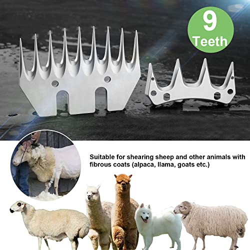MAWAER 9 Teeth Sheep Shears Replacement Blades for fit Oster, Lister, Heiniger Sheep Clippers, Detachable Animal Trimmer Shears for Grooming Goats, Lambs, Llamas, Alpacas (9 Tooth) - Image 2
