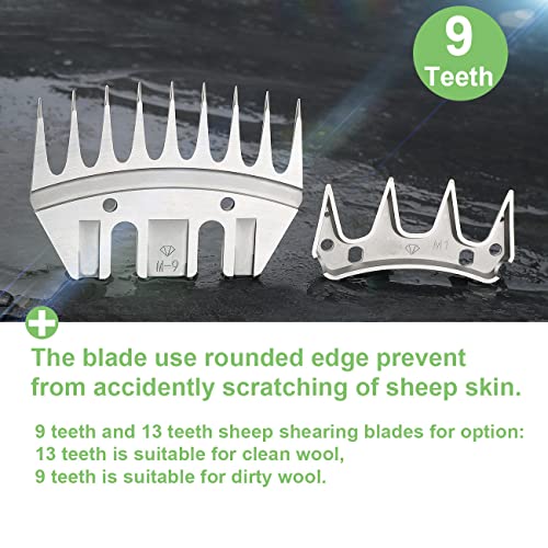 MAWAER 9 Teeth Sheep Shears Replacement Blades for fit Oster, Lister, Heiniger Sheep Clippers, Detachable Animal Trimmer Shears for Grooming Goats, Lambs, Llamas, Alpacas (9 Tooth) - Image 5