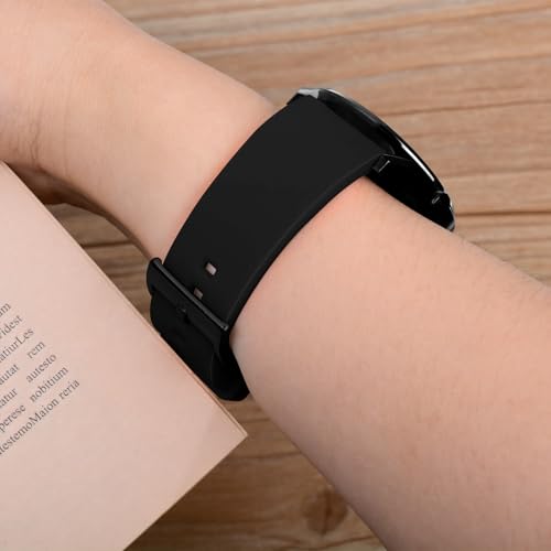 TStrap Silicone Watch Band for Men - Black Quick Release Watch Band for Women Soft - Waterproof Smart Watch Bracelet Clasp - Correa de Silicona para Reloj Replacement - 18mm 19mm 20mm 21mm 22mm 24mm - Image 3