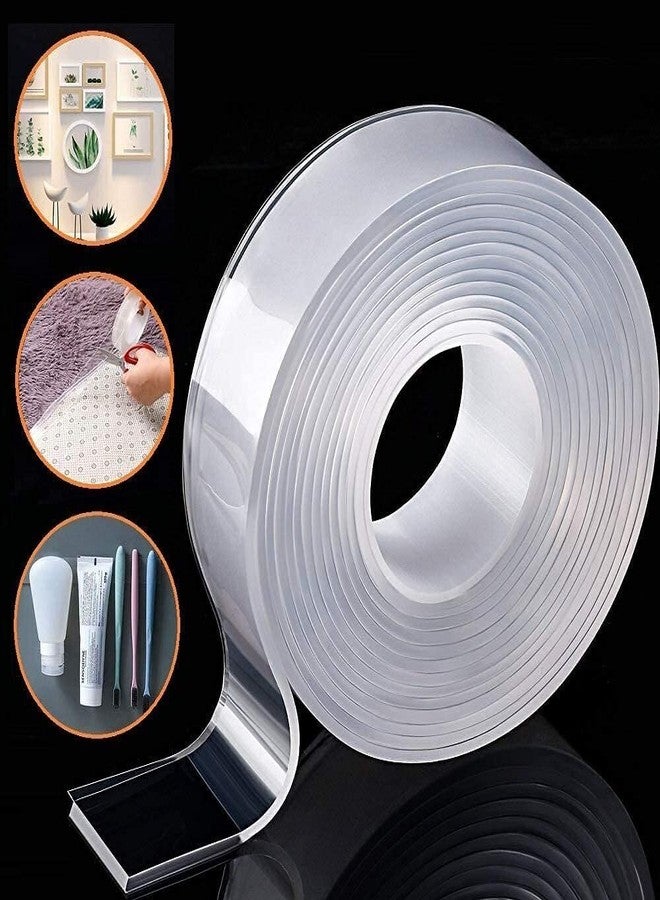 STANCRAY Waterproof Nano Double Sided Tape, Multipurpose Super Sticky Gel Grip Mounting Tape, Washable, Reusable, No Residue for Home & Office, Transparent (5 Meters | Transparent) - Image 1