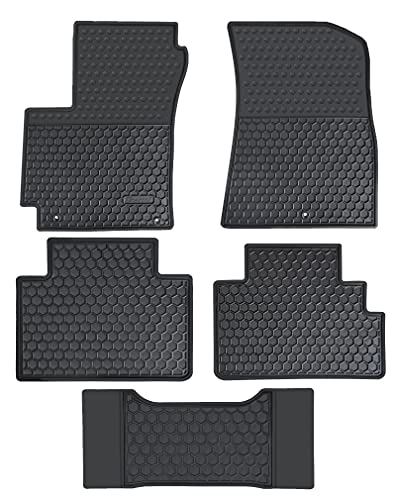 Megiteller Car Floor Mats Custom Fit for 2024 2023 2022 2021 2020 Kia Soul Odorless Washable Heavy Duty Rubber (All Weather) Floor Liners Set Black - Image 1