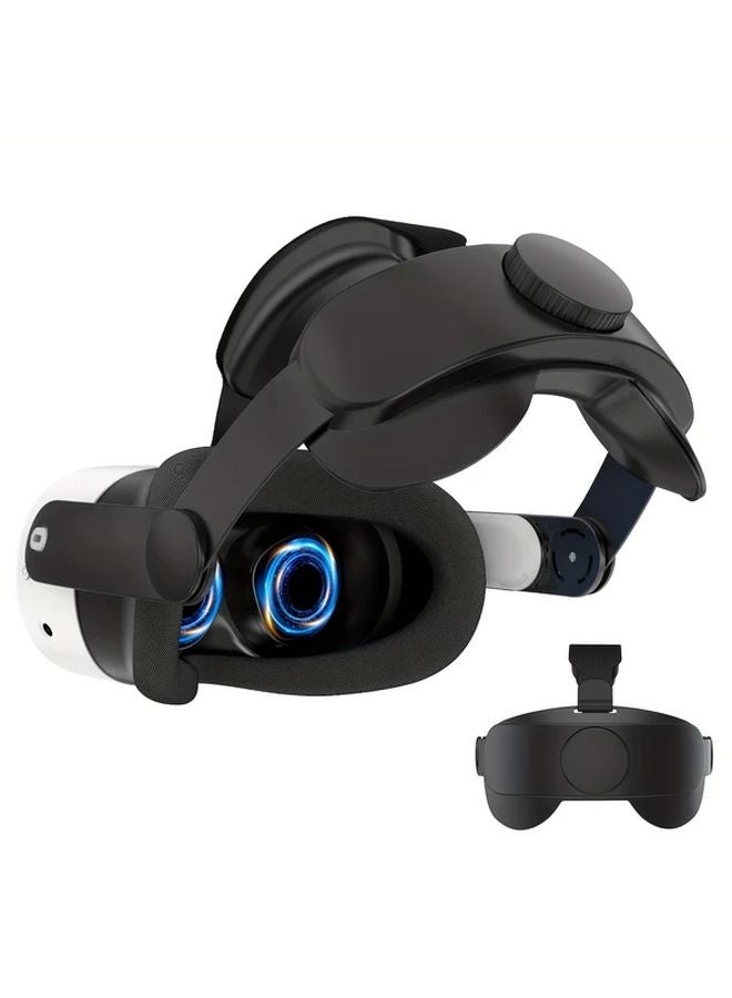 Meta Quest 3S Head Strap Black Enhanced Comfort Support Retractable Strap for VR Gaming - Image 3