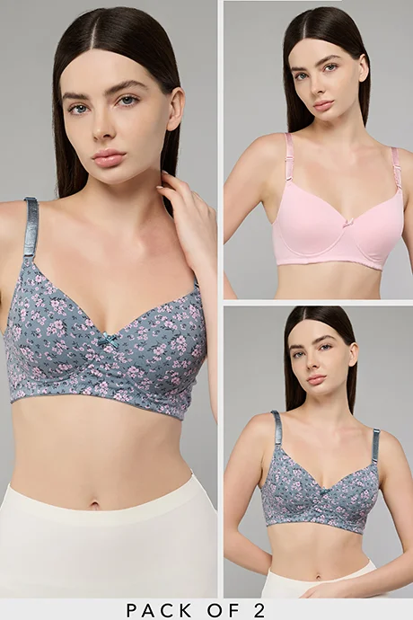 أر أند بي 2 Pack Printed Wireless Bras