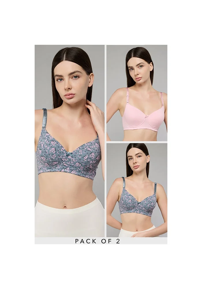 R&b 2 Pack Printed Wireless Bras