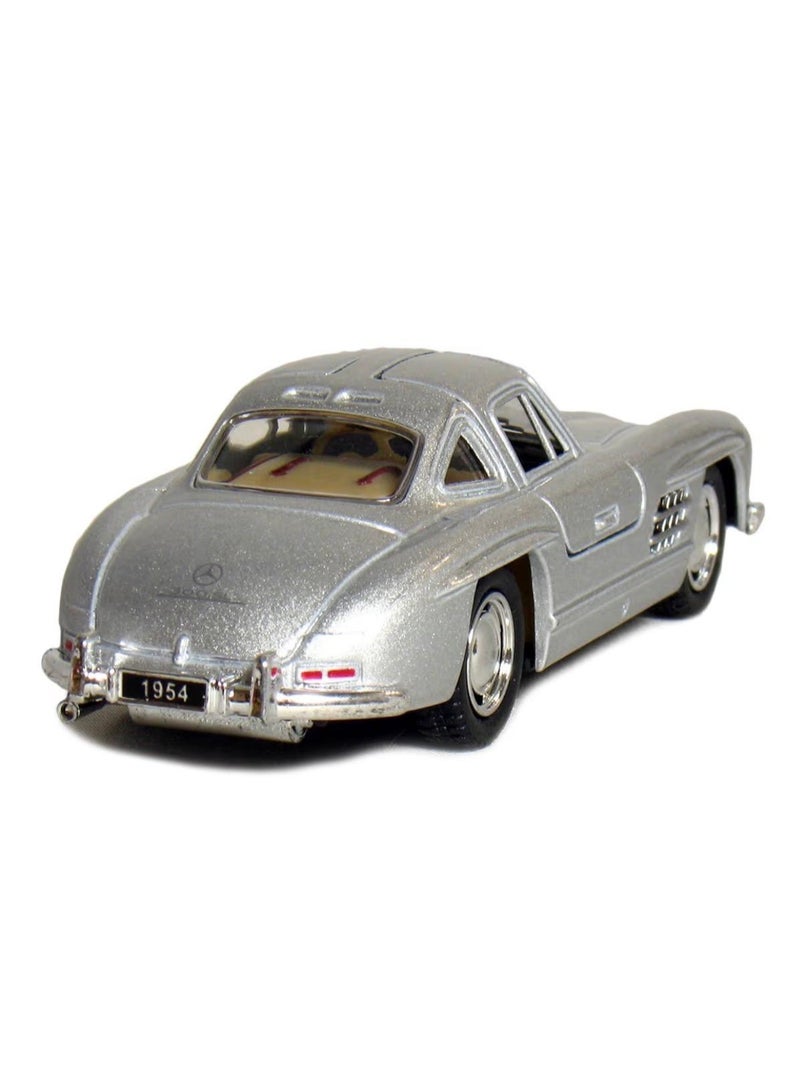 Kinsmart 1:36 Scale -1954 Mercedes-Benz 300 SL Coupé Die-Cast Car,Pull-Back Action-Silver - Image 3