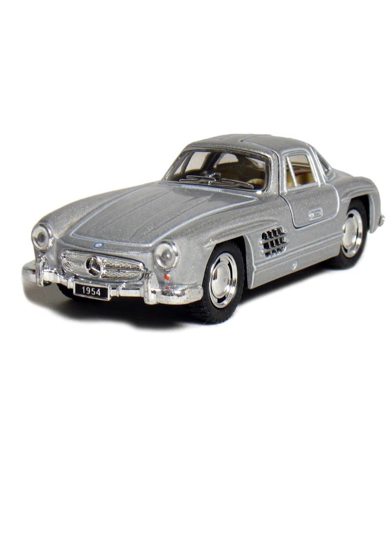 Kinsmart 1:36 Scale -1954 Mercedes-Benz 300 SL Coupé Die-Cast Car,Pull-Back Action-Silver - Image 1