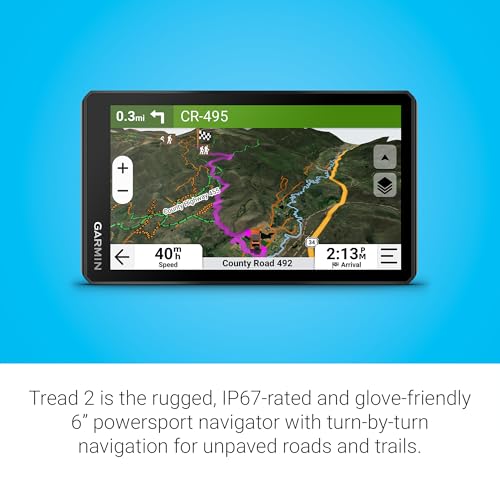 GARMIN جارمن تريَد® 2، جهاز ملاحة للرياضات القوية، شاشة بحجم 6 بوصات سهلة الاستخدام مع القفازات، مصممة لتحمل الظروف الجوية القاسية، خرائط محملة مسبقًا، مسارات زلاجات الثلج للولايات المتحدة وكندا - Image 3