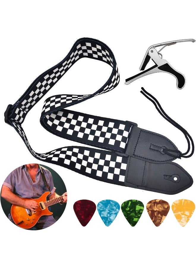 Allgemein - allgemein Adjustable Leather Guitar Strap for Electric Guitars - Image 1