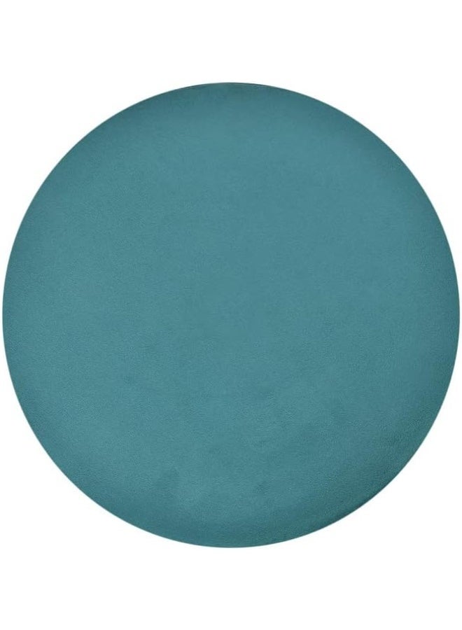 Pouffes Sitting Stool for Living Room - Puffy Wooden Ottoman Stools Poof Footstool Pouf for Office Home Decor, Sea Green - Image 3