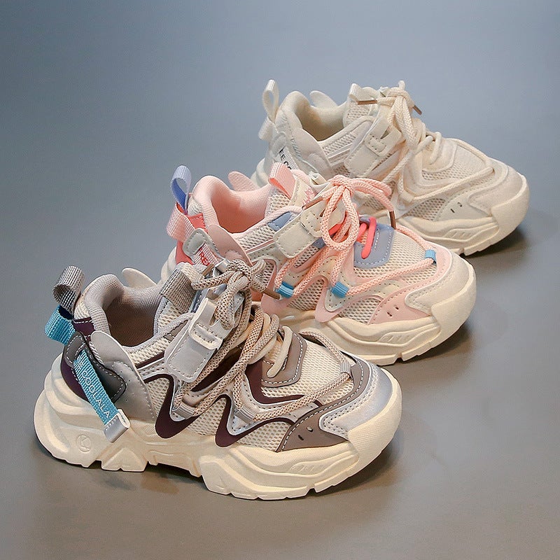 Girls Spring Girls Fashion Lightweight Princess Torre Shoes Big Kids Children All-Match Sneaker - Image 3