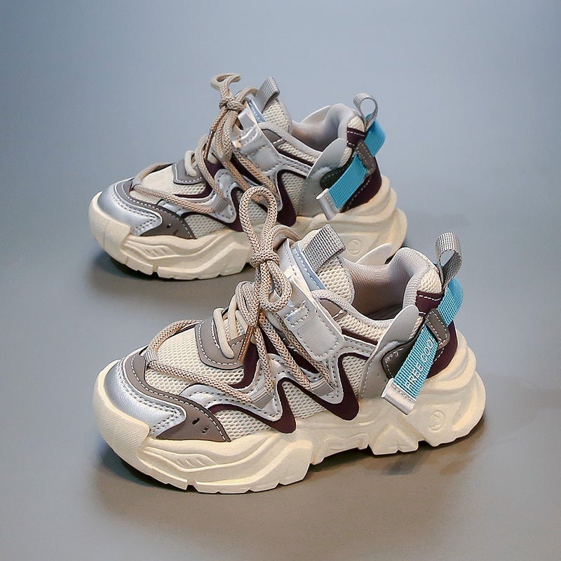 Girls Spring Girls Fashion Lightweight Princess Torre Shoes Big Kids Children All-Match Sneaker - Image 1