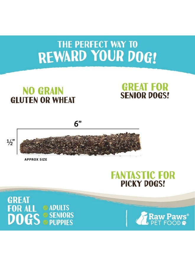 روو باوز أعواد كرشة لحم بقري خضراء من Raw Paws للكلاب - 6 بوصات، عبوة من 5 قطع - معبأة في الولايات المتحدة الأمريكية - مكافآت كرشة مجففة للكلاب من أبقار حرة بدون إضافة مضادات حيوية أو هرمونات - كرشة لحم بقري خضراء مجففة للكلاب - Image 3
