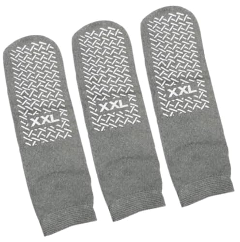 Comfort Axis Single Tread Non-Skid XX-Large Comfort Safety Socks Grey (3 Pairs) - Image 1