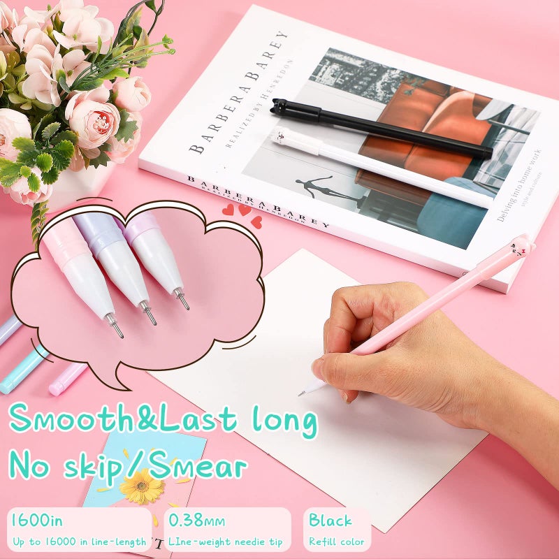 Nezyo 42 Pack Cat Stationery Set Office Supplies 6 Color Cute Cats Sticky Notes 30 Pcs Kitty Paper Clips 6 Pcs Kitty Pens Lover Gift Lovely Desk Accessories For Work School Office Supplies(Cute Cat) - Image 4