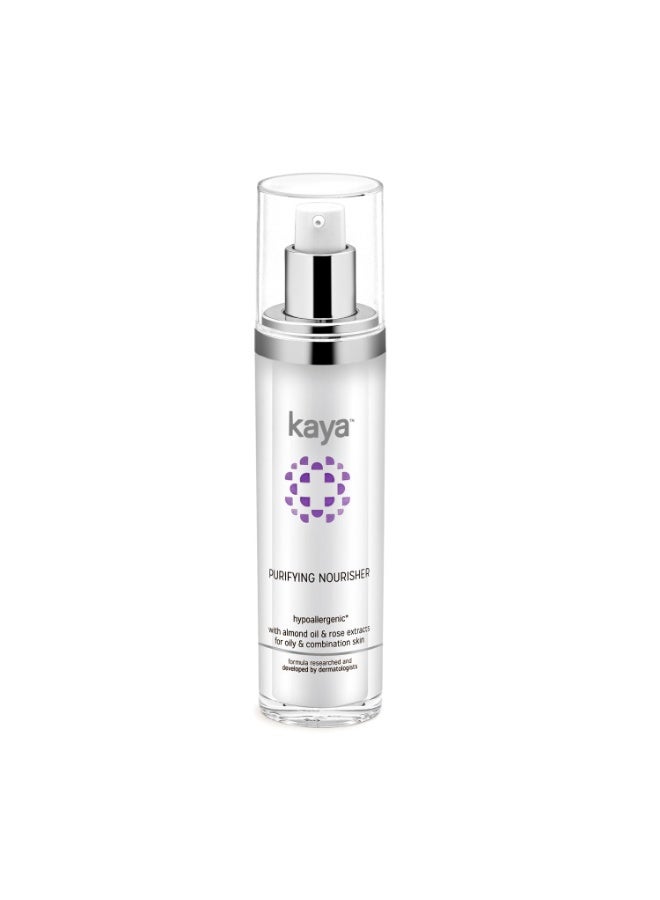 Kaya Clinic Purifying Nourisher Oil-Control & Calm for Acne-Prone Skin | Aloe Vera, Sodium PCA & Rose Extract | Dermatologist-Developed with 22 Years Expertise | 50 ml - Image 1