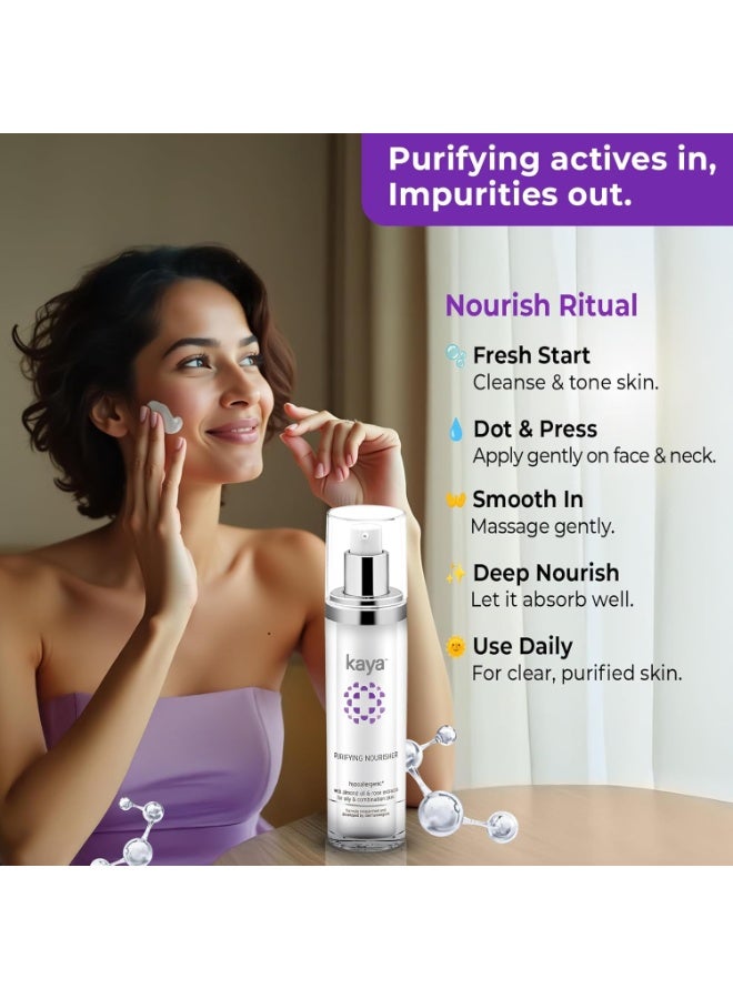 Kaya Clinic Purifying Nourisher Oil-Control & Calm for Acne-Prone Skin | Aloe Vera, Sodium PCA & Rose Extract | Dermatologist-Developed with 22 Years Expertise | 50 ml - Image 5