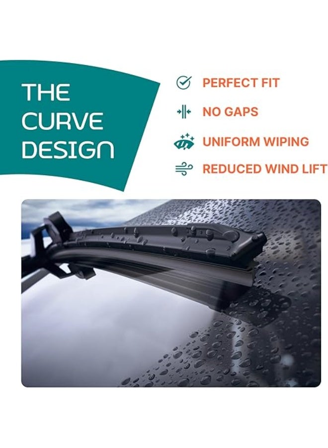 ويبيركس WiperEX Premium Wiper Blade 18" – Silent, Smooth Wipe, No Marks, Wind Lift Resistant, Durable Rubber - Image 3