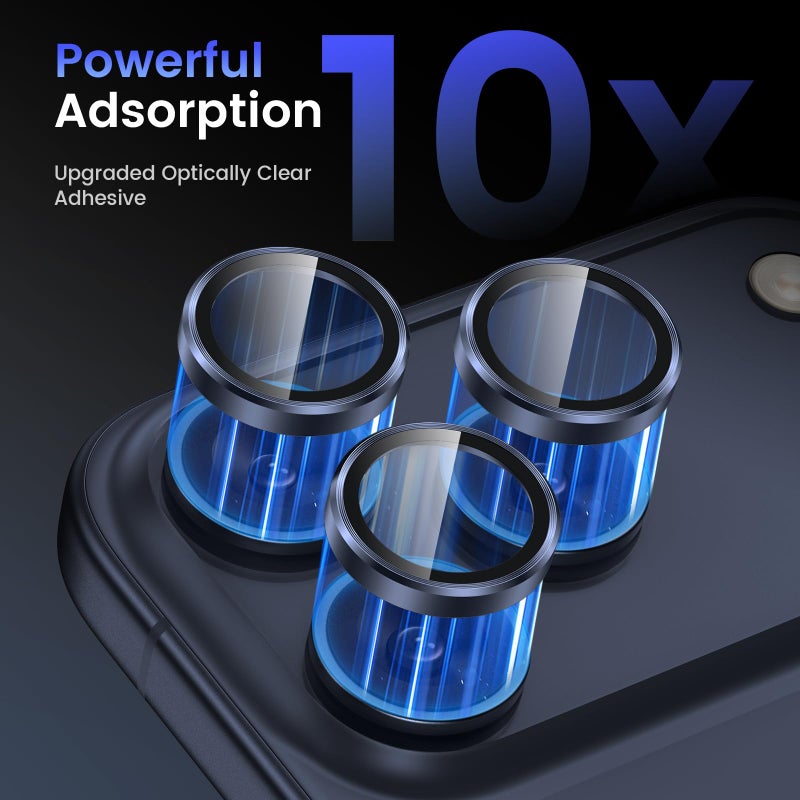 Tensea Camera Lens Protector Compatible for iPhone 17 Pro Max/17 Pro, Metal Aluminum Alloy Tempered Glass Cover Camera Screen Protector Accessories, Case Friendly - Image 4
