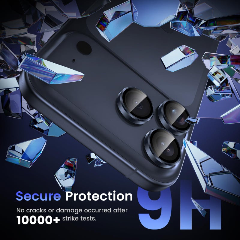 Tensea Camera Lens Protector Compatible for iPhone 17 Pro Max/17 Pro, Metal Aluminum Alloy Tempered Glass Cover Camera Screen Protector Accessories, Case Friendly - Image 5