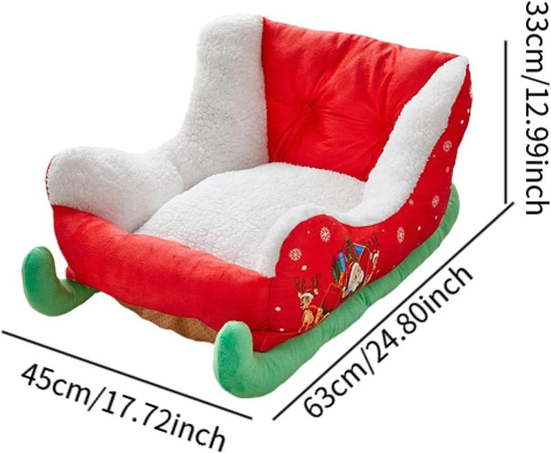 Christmas Dog Bed Dog Sofa Pet Supplies Cute Holiday Themed Kitten Bed Pet Bed Cat Beds for Indoor Cats for Cats Puppy Dogs - Image 3
