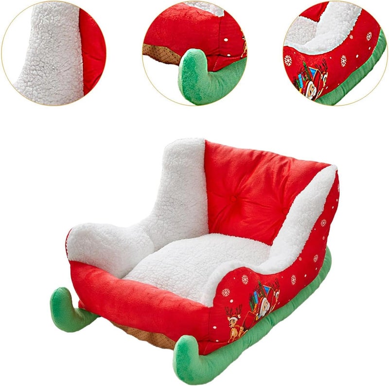 Christmas Dog Bed Dog Sofa Pet Supplies Cute Holiday Themed Kitten Bed Pet Bed Cat Beds for Indoor Cats for Cats Puppy Dogs - Image 4