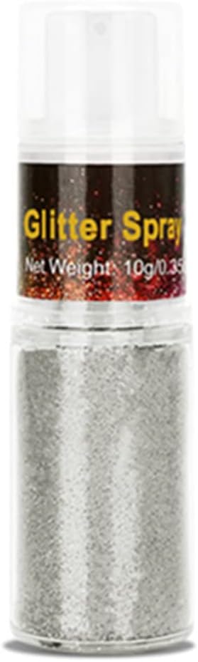Go Ho Hair and Body Glitter SprayFestival Glitter Powder Makeup for HairBodyClothesGlitter Spray for Silver Christmas DecorationsSilver Loose Sparkle Powder Glitter10g