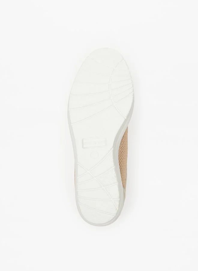 لو كونفورت Women's Panelled Wedge Heel Shoes with Hook and Loop Closure