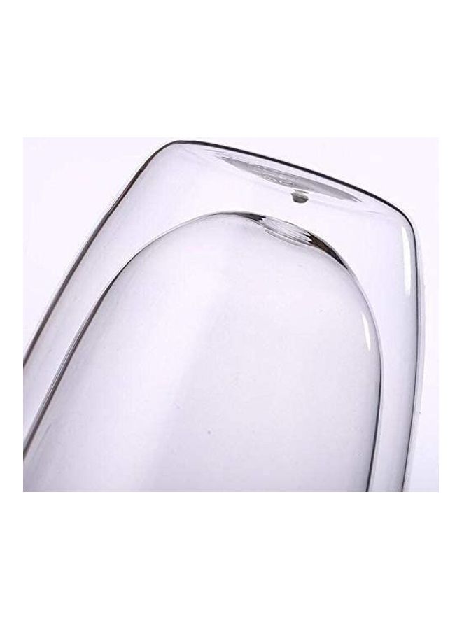 Lushh 450ML Borosilicate Glass Tea Coffee Mug With Handle and Bamboo Lid Clear 450ml - Image 3