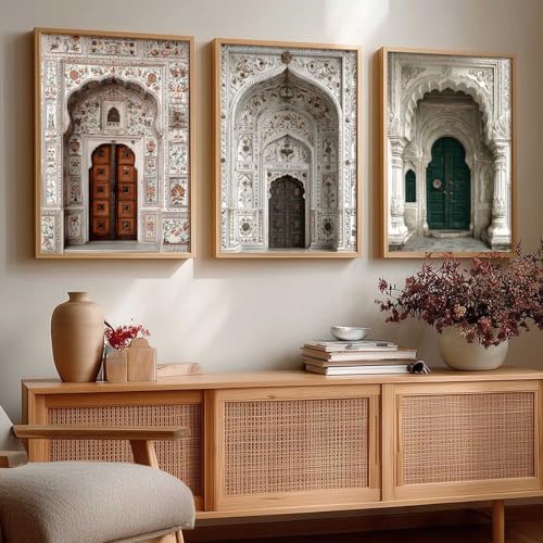 kotart Indian Art Traditional Paintings for Living Room | Framed Wall Painting for Home Room Bedroom Office Wall Décor| Wall Poster With frames Set of 3 (13X17 inch) - Image 1