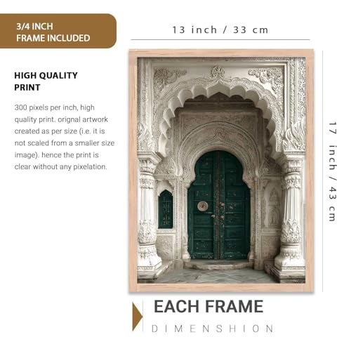 kotart Indian Art Traditional Paintings for Living Room | Framed Wall Painting for Home Room Bedroom Office Wall Décor| Wall Poster With frames Set of 3 (13X17 inch) - Image 2