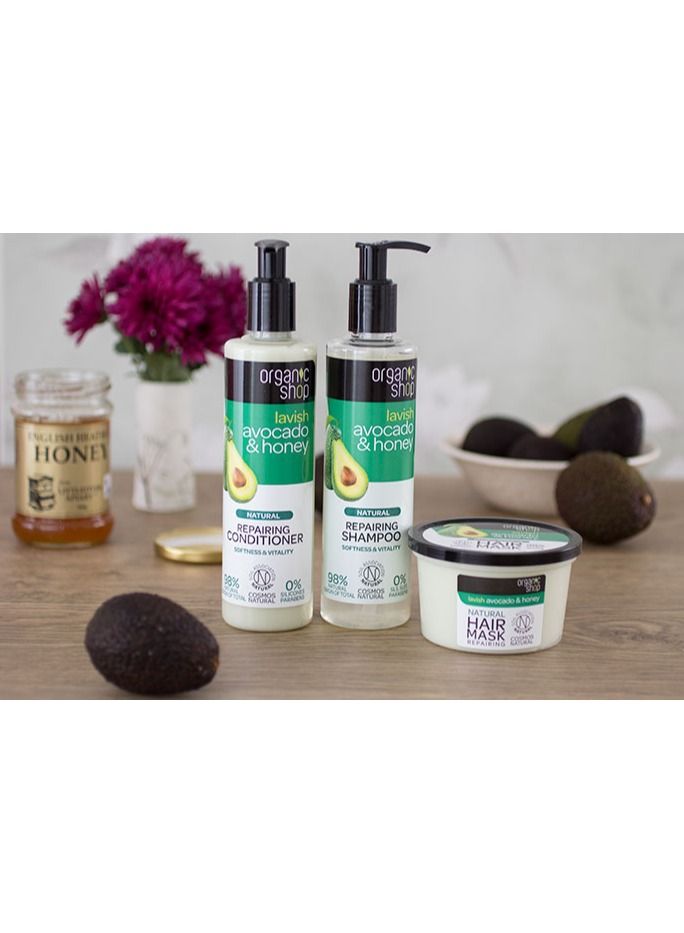 أورجانيك شوب بلسم لإصلاح الشعر الطبيعي بالأفوكادو والعسل 280 مل - Image 2