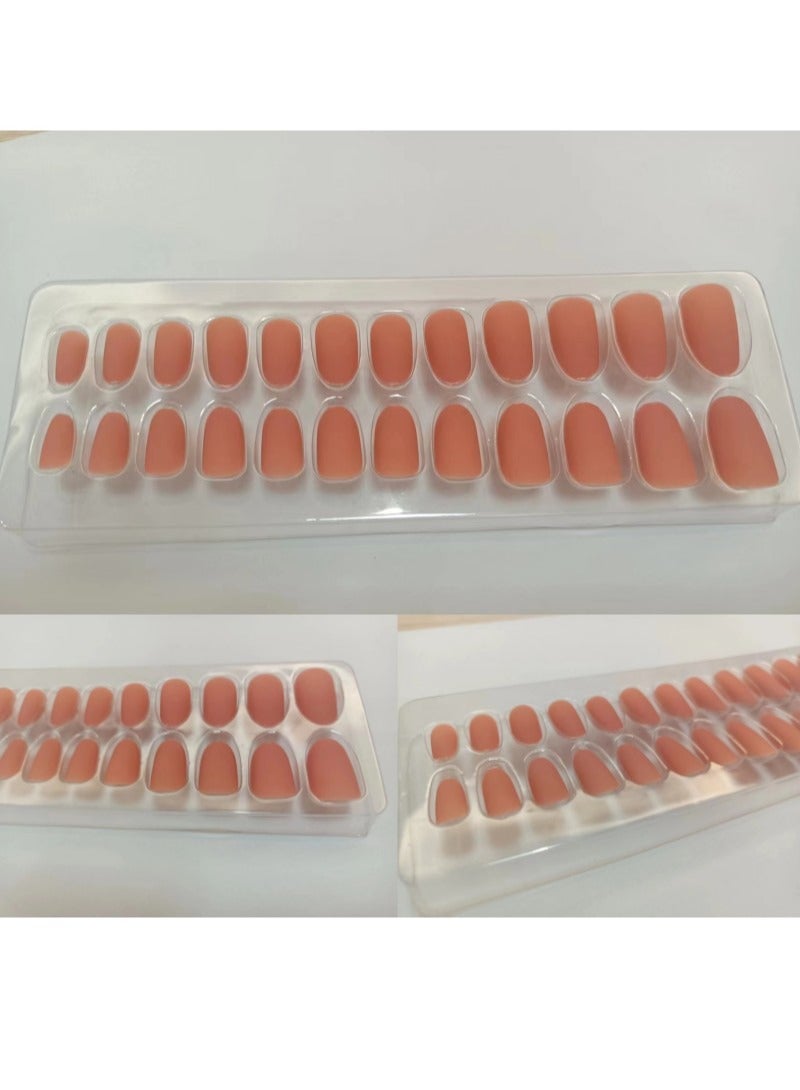 SCHAVO Blush Pink Matte Solid Color Nails 24Pcs - Image 2