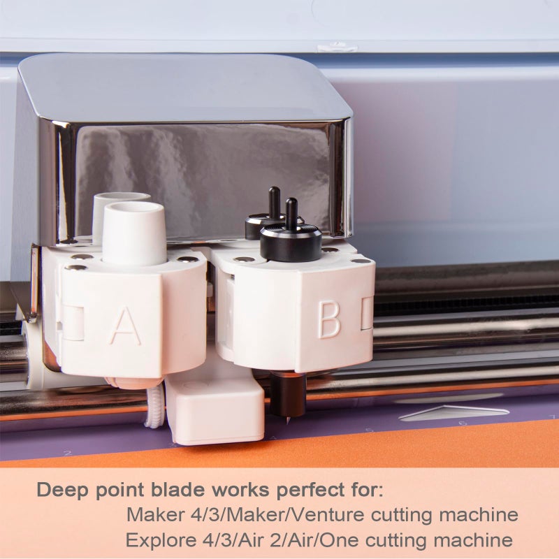 AOSRY Explore Deep Cut Blade for Maker 4/3/Maker/Explore 4/3/Venture/Explore Air 2/Air/One, Aosry Deep Point Blade and Housing for Cutting Thick Materials-Craft Foam/Chipboard/Leather/Magnetic/Vellum Etc - Image 2