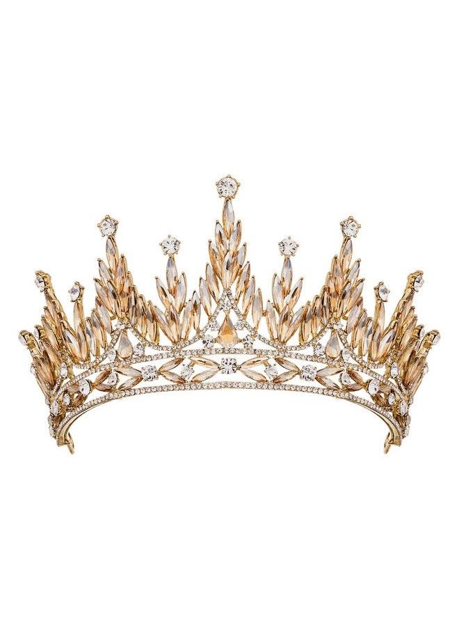 SWEETV - Tiaras And Crowns For Women Wedding Tiara For Bride Rhinestone Queen Crown Crystal Costume Hair Accessories For Birthday Prom Quinceanera Celebrationgold - Image 1