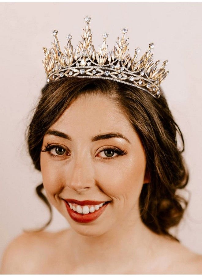 SWEETV - Tiaras And Crowns For Women Wedding Tiara For Bride Rhinestone Queen Crown Crystal Costume Hair Accessories For Birthday Prom Quinceanera Celebrationgold - Image 1