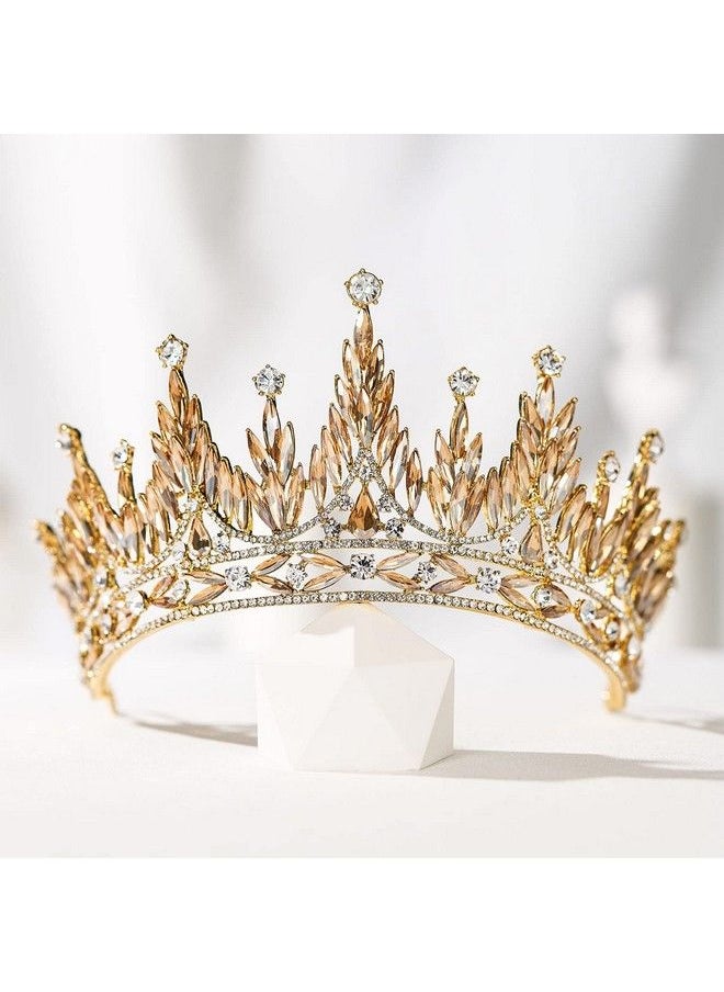 SWEETV - Tiaras And Crowns For Women Wedding Tiara For Bride Rhinestone Queen Crown Crystal Costume Hair Accessories For Birthday Prom Quinceanera Celebrationgold - Image 1