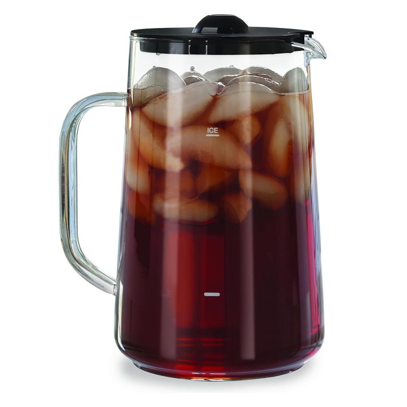LITIFO Iced Tea Pitcher With Lid for Litifo Iced Tea & Coffee Maker, 2.5-quart, Glass - Image 1