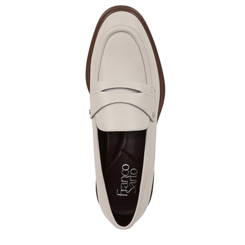 Franco Sarto Womens Edith Slip On Loafers Loafer Chalk White Leather 8 M - Image 5