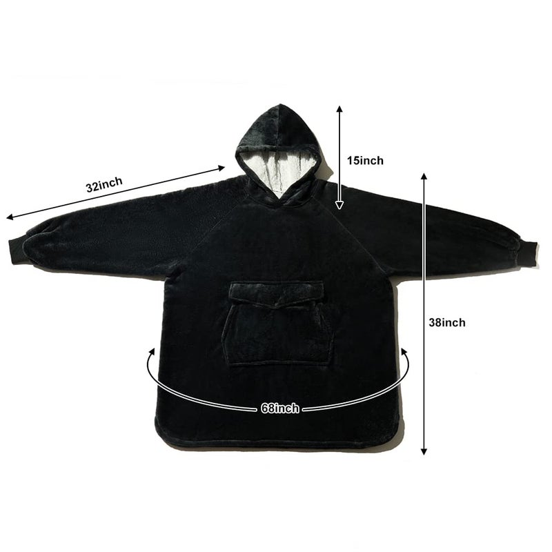 Krifey Wearable Blanket Hoodie  Oversized Sherpa Hooded as Birthday Gifts for Mom Women Girlfriend Men  Cozy Sweatshirt with Giant Pocket - Image 5