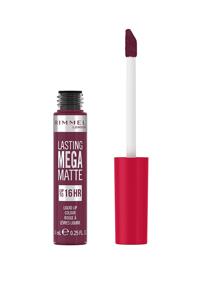 RIMMEL LONDON أحمر شفاه سائل يدوم طويلاً ميجا مات 940 روك مي بيربل  - Image 1