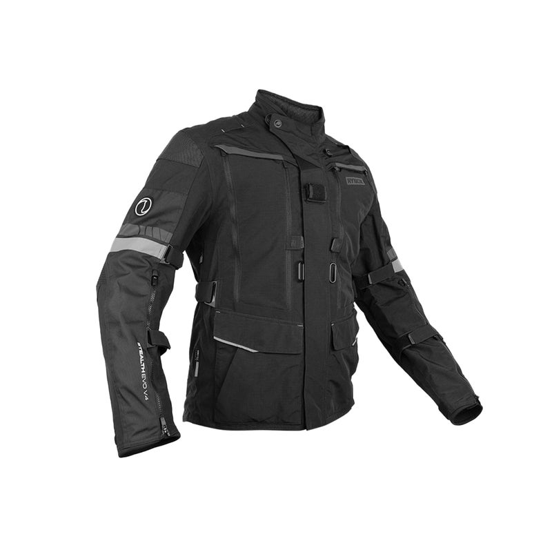 Rynox Stealth Evo 4 Jacket - Motorcycle Touring Jacket with Impact Protection and Abrasion Resistance - Charcoal Black, Medium - Image 5