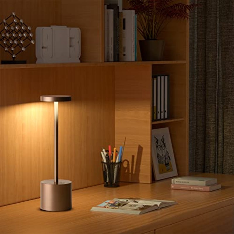 Cordless Table Lamp Rechargeable, Battery Powered LED Outdoor Table Light 3 Color Stepless Dimming, 72Hrs Long Lasting Battery Operated, Portable Waterproof Touch for Patio Restaurant Dining - Image 4