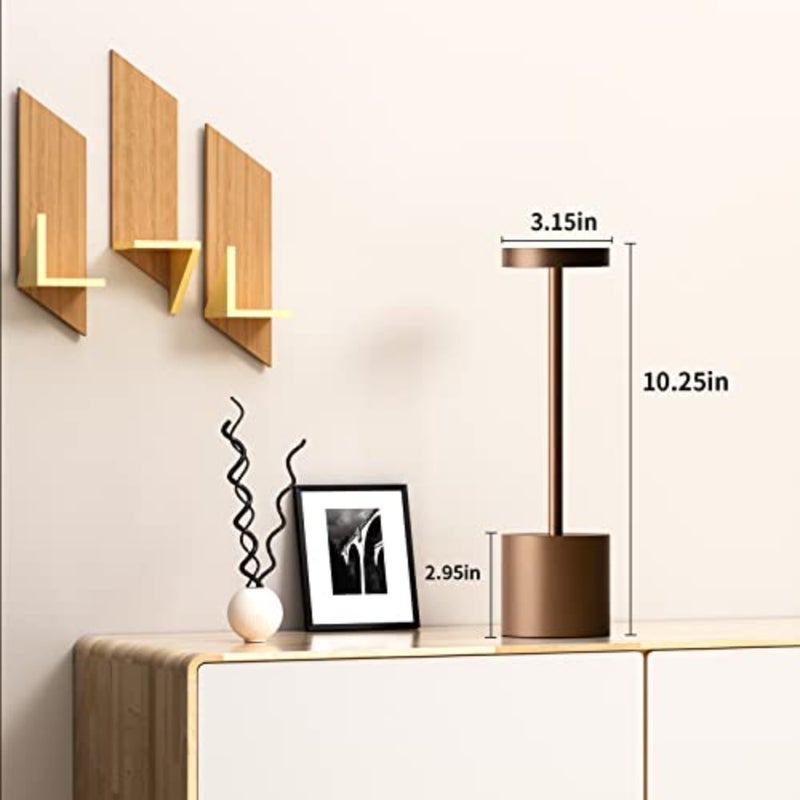 Cordless Table Lamp Rechargeable, Battery Powered LED Outdoor Table Light 3 Color Stepless Dimming, 72Hrs Long Lasting Battery Operated, Portable Waterproof Touch for Patio Restaurant Dining - Image 3