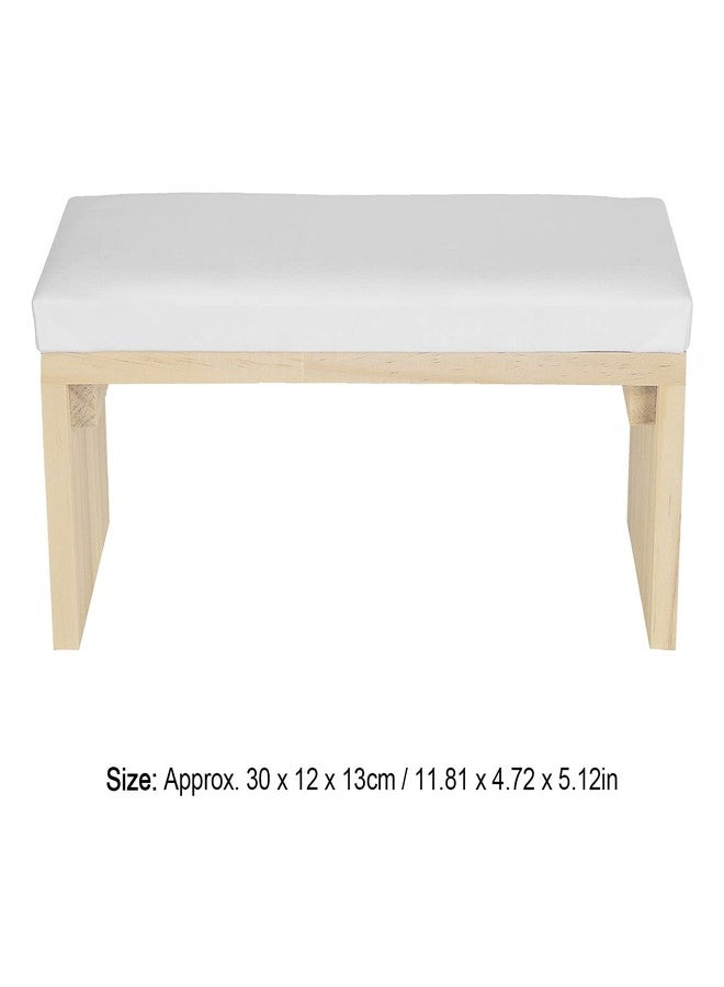 Yinhing Nail Arm Rest,Nail Art Hand Pillow Mat Nail Polishing Arm Rest Pillow Manicure Hand Rest Cushion, PU Leather Nail Art Pillow Nail Arm Rest Cushion Wooden Stand for Salon Home DIY(white) - Image 5